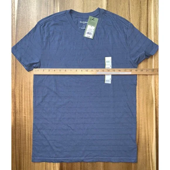 Goodfellow & Co Mens Casual Blue Crew Neck Short Sleeves T-Shirt Size Small - Picture 8 of 11
